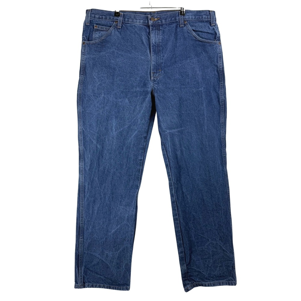 Dickies Mens 40x32 Blue Denim Straight Leg Work Pants Casual Jeans